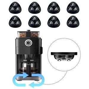 Appliance Casters 8pcs Black Kitchen Coffee Machine Blender Rollers